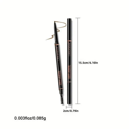 Langmanni Double-ended Eyebrow Pencil (5pcs), Long Lasting Eyebrow Pencil, Brow Styling Brush, High Pigmented Brow Shading and Filling Pencil, Makeup Tool Easy to Apply