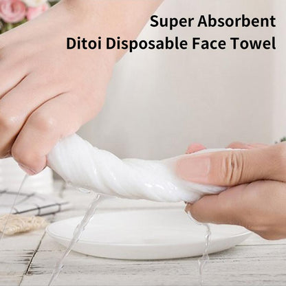 Ditoi Face Towel Pearl Texture Facial Towelette With Large Size Skincare Smooth Cleansing Biodegradable Face Towels Makeup Remover Cloth