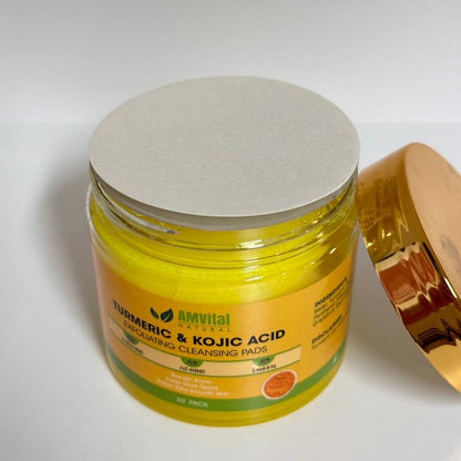 AMVital Turmeric Cleansing Pads with Kojic Acid for Dark Spots