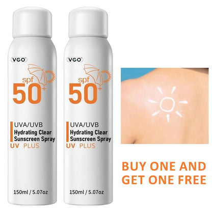 Hydrating Clear Sunscreen Spray  SPF50+++  Quick film-forming Lightweight and moisturizing Easy to spread Facial Skincare Case Radiance