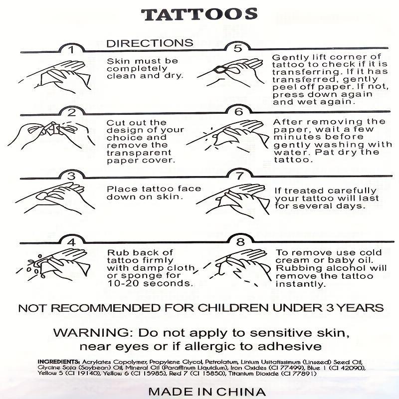 Men's Temporary Tattoo Sticker, 1 Count Waterproof Temporary Tattoo for Body Decoration, Body Art Sticker for Men & Women