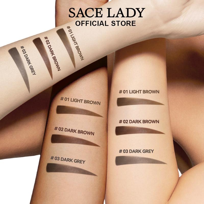 SACE LADY Lasting Eyebrow Stamp Cream with Brush Waterproof Natural Eyebrow Stamp Shaping Stick 0.07Oz