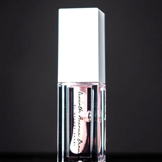 Vegan 'Baby Pink' Lip Oil infused with Coconut, Argan and Shea Butter Oil for moisture & glossy finish by Seventh Avenue Beauty Cosmetics