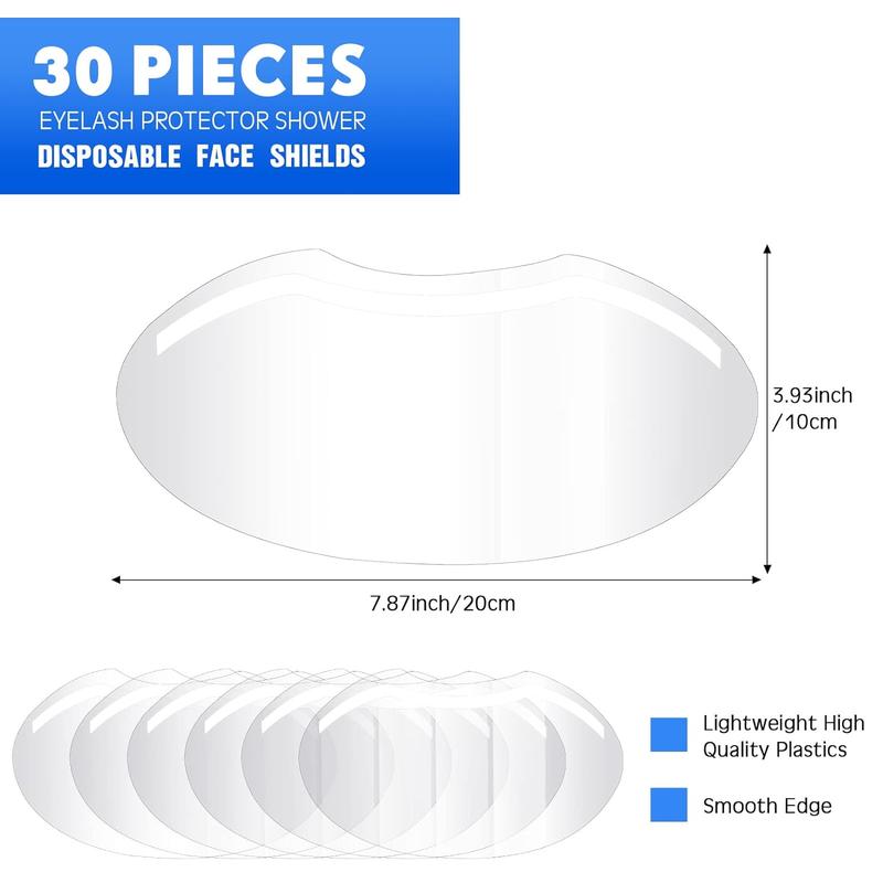 Eyelash Protection Shower Visors, 30pcs/set Transparent Face Shower Head, Salon Eyelash Protection Tool