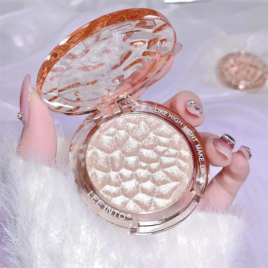 Glitter Highlighter Powder, Shimmering Highlighter Palette, Long Lasting Pearly Makeup Powder, Facial Brightening Cosmetics