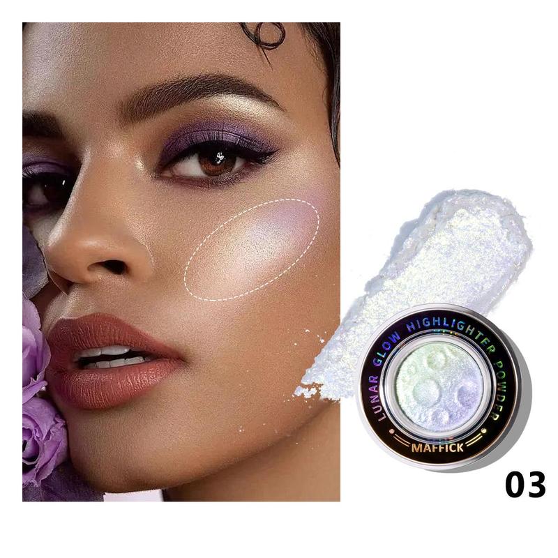 1 Count 3D Planet Shaped Highlighter Powder, Long Lasting Body Glitter Highlighter Powder, High-gloss Sparkling Make Up Product, Makeup Products