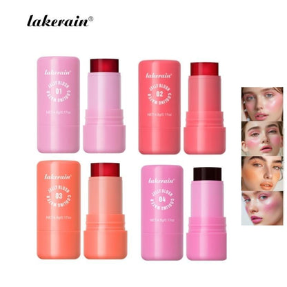 Long Lasting Jelly Blush Stick, 4pcs/set Natural Look Blush for Daily Makeup, Lightweight Blush, Soft Color Shadow, Suitable for All Skins