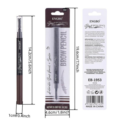 Double-ended Eyebrow Pencil, 5 Counts/set Long Lasting Eyebrow Pencil, Brow Styling Brush, Eye Brow Makeup Tool, Eyebrow Makeup Brushes, Makeup Brushes, Cosmetic Beauty Supplies