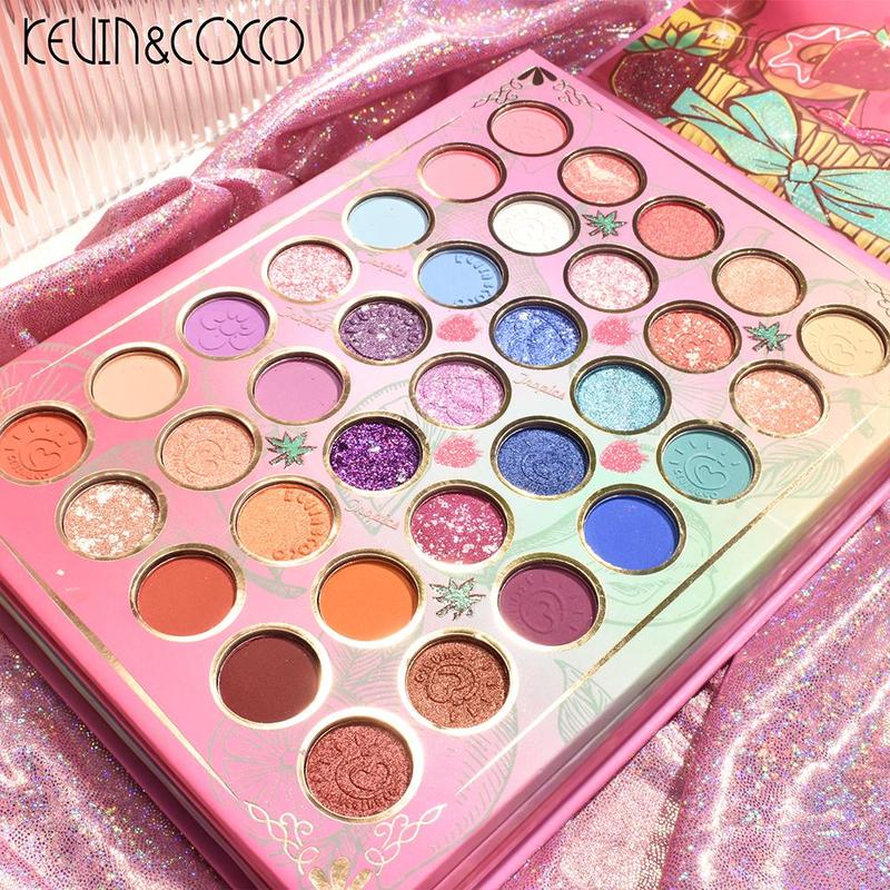 117 Colors Glitter Eyeshadow Palette, 1 Set Shimmering Eyeshadow Makeup Product, High Pigmented Glittering Blendable Eyeshadow Powder