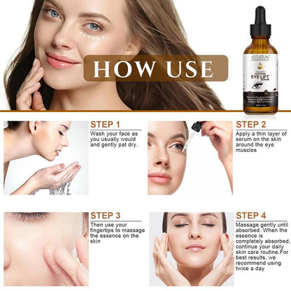 Moisturizing Caffeine Eye Lift Serum, 1/2 Counts Brightening & Firming Under Eye Essence, Beauty & Personal Care Product for Eye Bags and Eye Area