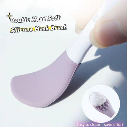 Silicone Facial Mask Brush, 1 Count Double-ended Face Mask Applicator, Facial Skin Care Tool