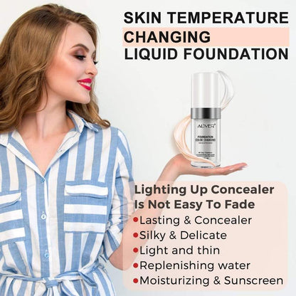 Color Changing Liquid Foundation,?Hydrating?Concealer Foundation, Full Coverage Makeup Cream, Facial Makeup Product,?Cosmetic?Gift