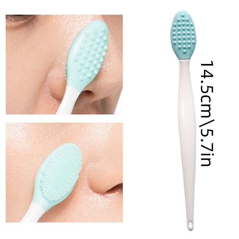 Random Color Silicone Nose Cleaning Brush, Double Sided Cleaning Beauty Tool, Easy to Clean, Soft Skincare Tool for Face & Body