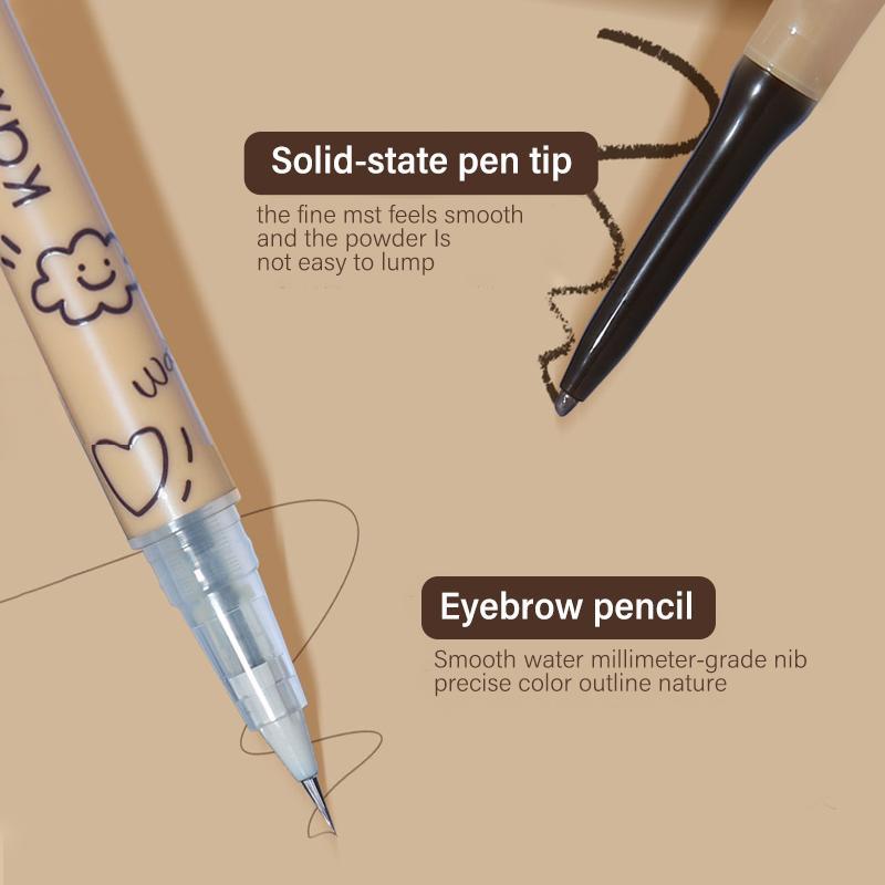 Double-ended Makeup Eyebrow Pencil, 1 Count Long Lasting Eyebrow Pencil, Brow Styling Pen, Brow Shading & Filling Pencil, Eye Brow Makeup Tool, Brow Filling Pen