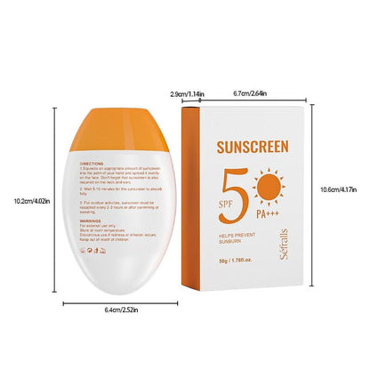 50g Spf50 Pa+++ Sunscreen, Moisturizing Sunscreen, Lightweight and Refreshing Lotion-like Texture, Sunscreen for Men and Women