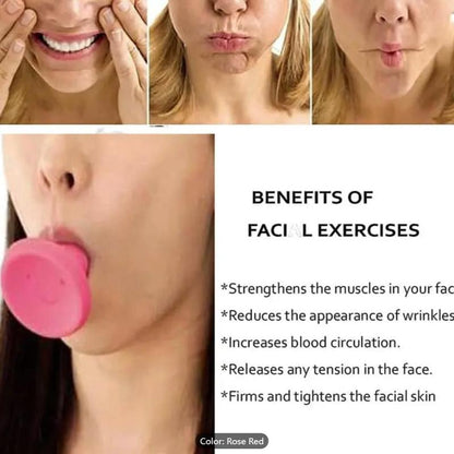 Face Massage Roller Trainer, Portable Jaw Exerciser, Facial Firming Tool, Face Muscle Training Device for Women, Gymtok