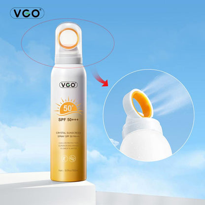 VGO-Crystal Sunscreen Spray SPF 50 PA ++ + Waterproof Sweatproof High-efficiency sunscreen Fine mist spray