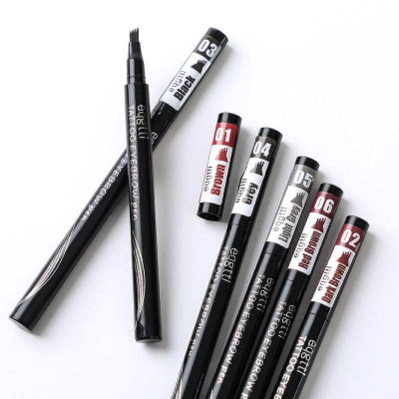 4 Fork Eyebrow Pencil, 1 Count Waterproof Long Lasting Eyebrow Pen, Brow Styling Shading & Filling Pencil