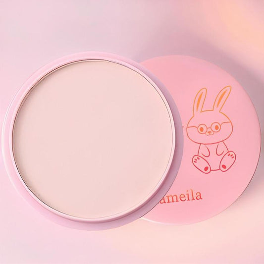 Oil Control Face Pressed Powder, 1 Count Waterproof Setting Powder Makeup, Silk Soft Mist Lightweight Face Cosmetics, Summer Makeup