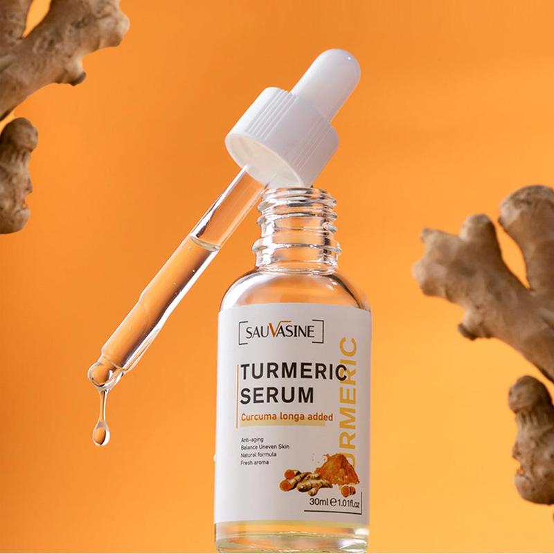 Turmeric Serum, 2pcs/set Moisturizing & Nourishing Face Serum, Hydrating Facial Essence, Face Lotion for Women & Men