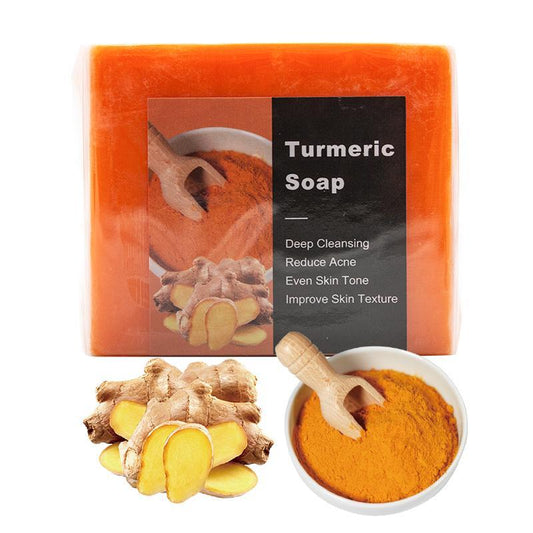 Turmeric Soap, Deep Cleansing Soap Bar, Reduce Acne Even Skin Tone Product for Women & Men, Body Wash Body Care Skincare Cleanser Soap Bar