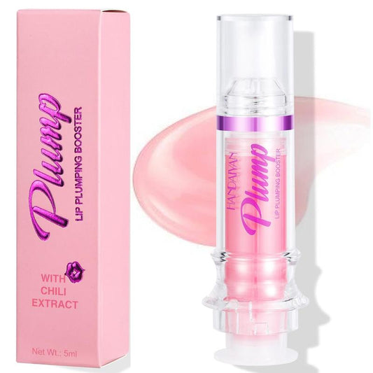 Spicy Lip Plumping Booster,Plumping Lip Oil with Chili Extract,Plump and Pout Lip Plumper for Women Girls,Fuller Lips Instantly,Hydrating,High-Shine