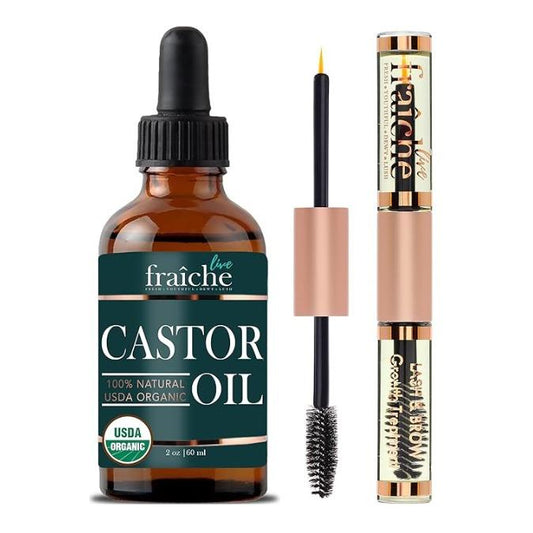 Live Fraiche Organic Castor Oil Eyelash and Eyebrow Growth Serum Comfort Skin Care