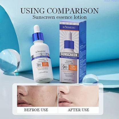 KORMESilC Sunscreen Essence Lotion, UV Protection SPF9§°PA++++, 60ml Facial Skincare Comfort Skin Repair