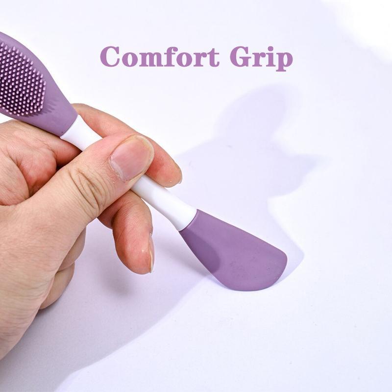 2 In 1 Double-ended Face Mask Brush (1 Piece), Silicone Face Mask Applicator, Facial Skin Care Tool