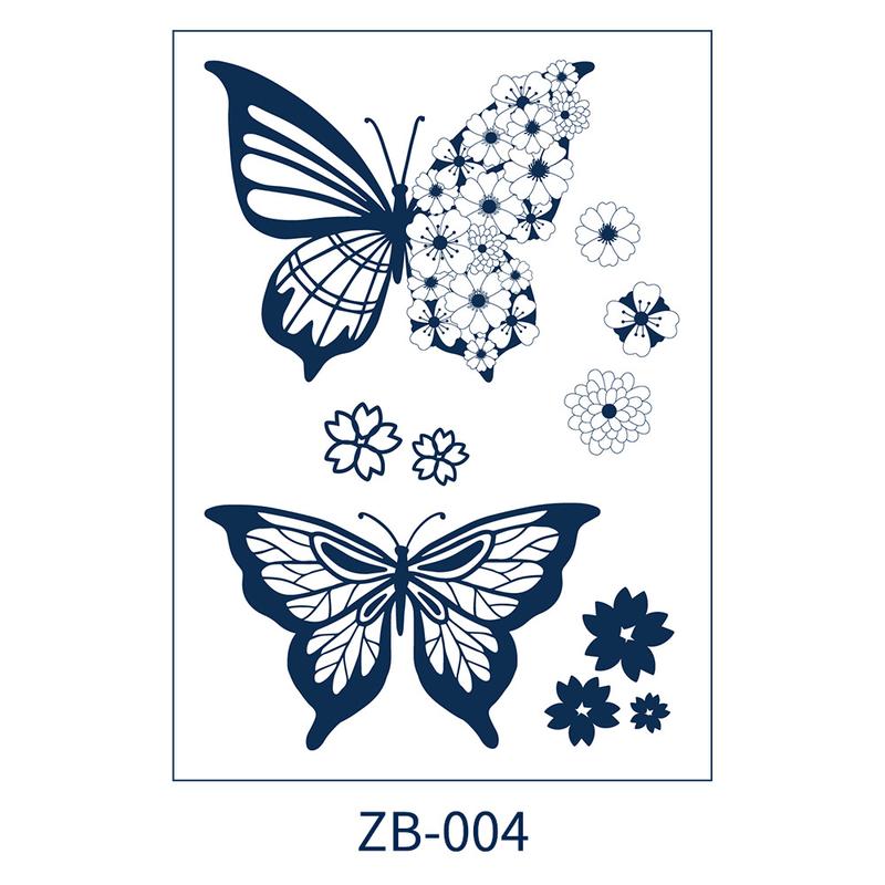 Butterfly Long Lasting Semi-Permanent Tattoo Stickers 2 sheets, Temporary Tattoo, Fashion, Waterproof, last 1-2 Weeks