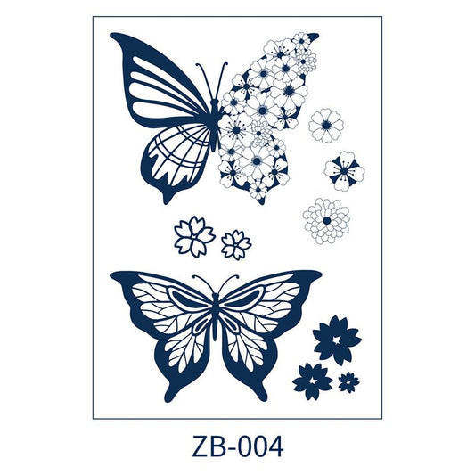 Butterfly Long Lasting Semi-Permanent Tattoo Stickers 2 sheets, Temporary Tattoo, Fashion, Waterproof, last 1-2 Weeks