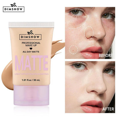 Long-lasting Matte Foundation, Moisturizing Dark Covering, Concealing Foundation Cream, Full Coverage Flawless Makeup Cream