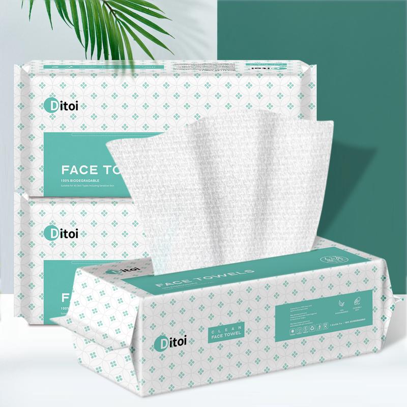 Ditoi Face Towels 8 Packs 480 Count Disposable Dry Wipes Durable Clean Soft Facial Skincare Routine Game Changer Affordable