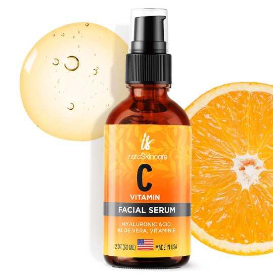 Instaskincare VITAMIN C SERUM FOR FACE 2oz Acne Brightening Evening Radiance