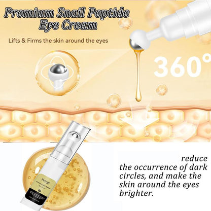 Snail Peptide Roller Essence Eye Cream, 1 Count/3 Counts Moisturizing Firming Eye Cream, Reduces The Look Of Fine Lines, Professional Eye Treatment Product