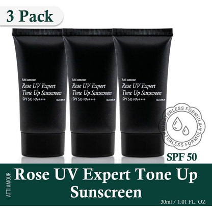 Rose U V Expert T O N E Up S u n s c r e e n, 1000 Roses, SPF 50 Mineral S u n s c r e e n , Skin Barrier Defense, Gentle & Soothing, for Sensitive Skin