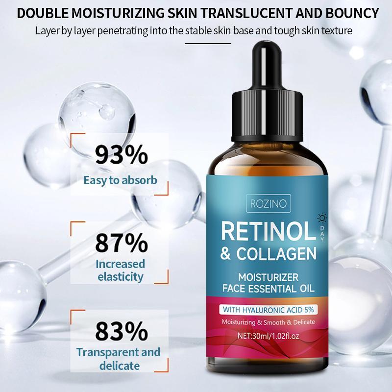 Retinol & Collagen Face Moisturizing Essential Oil, Hydrating Skin Care Oil, Nourishing Face Essence for Day & Night Use, Comfort Skincare Products