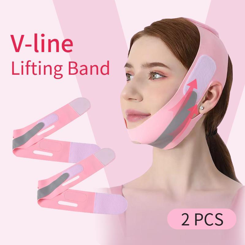 V-shaped Face Lifting Bandage, 2pcs Facial Skin Firming Straps, Facial Slimming & Massage Tools for Women