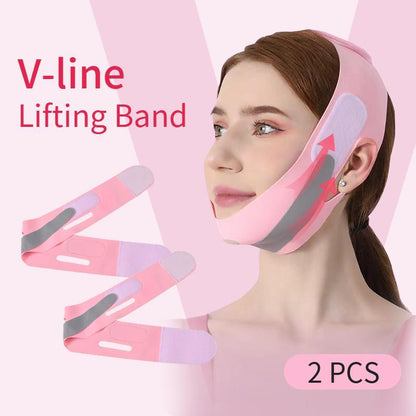 V-shaped Face Lifting Bandage, 2pcs Facial Skin Firming Straps, Facial Slimming & Massage Tools for Women