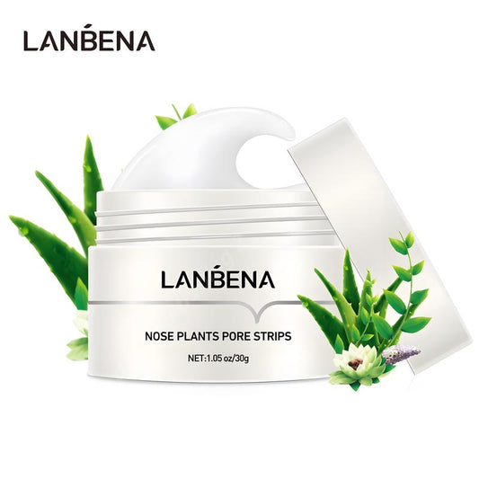 LANBENA Blackhead Remover: Potent Cream with Paper Plant Pore Strips for Nose Acne Cleansing, Black Dots Removal, and a Relaxing Peel-Off Mud Mask Treatment - Elevate Your Skin Care Routine Comfort