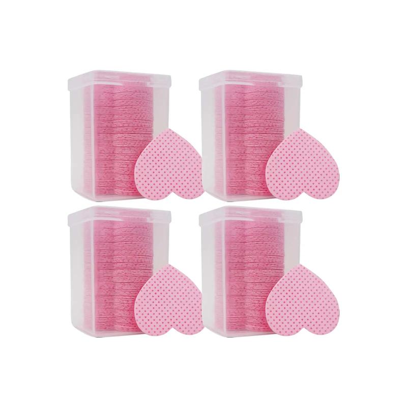 Heart Shaped Makeup Remover Pads, 1set/4sets Xmas Double Sided Dry Cleaning Wipe, Multi-purpose Non-woven Fabric Wipe,?Cosmetic Cleaning Pads, Beauty & Personal Care Supplies