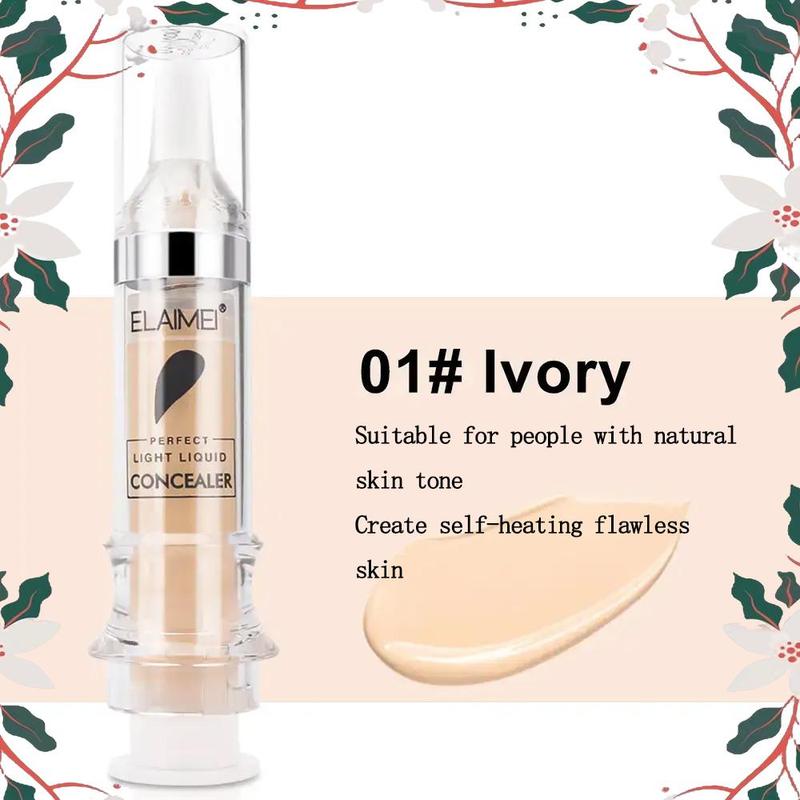 Long Lasting Liquid Concealer, Moisturizing Concealer for Spots Pockmarks, Invisible Pores Concealer, Full Coverage Flawless Makeup