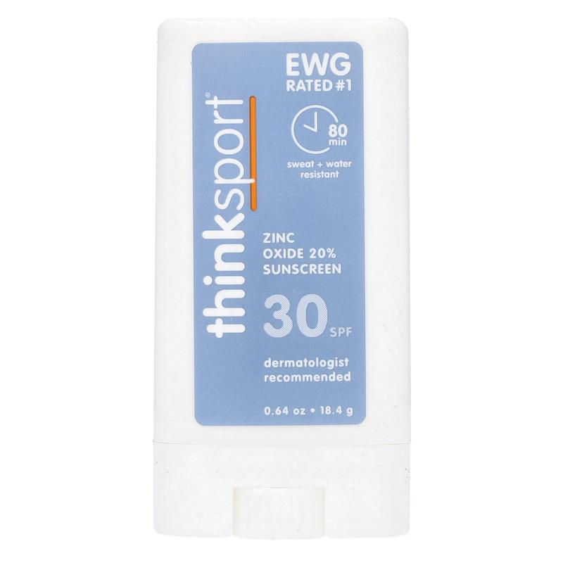 think Thinksport, Zinc Oxide Sunscreen Stick, SPF 30, 0.64 oz (18.4 g)