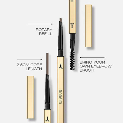 Double-ended Eyebrow Pencil with Brush, 1 Count Waterproof Long Lasting Eyebrow Pencil, Brow Shading & Filling Pencil