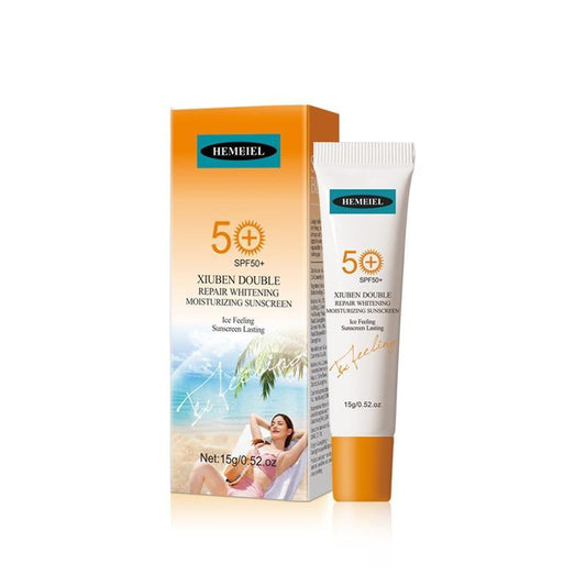 1 Piece 15g SPF50+ Repair Whitening Sunscreen, Moisturizing Sunscreen, Sun Protection For Women & Girls, Facial Care Product