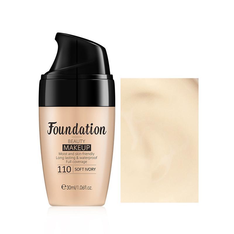 Natural and Delicate Pores Concealer Foundation, Long Lasting Moisturizing Liquid Foundation Full Coverage Makeup Cream for Contouring, Highlighting