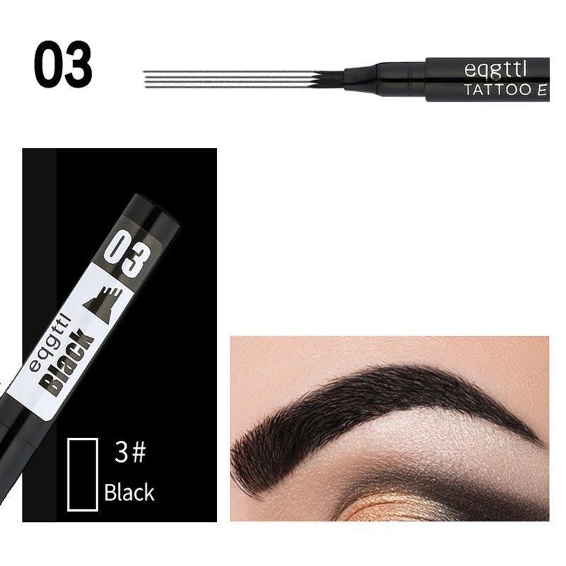 4 Fork Eyebrow Pencil, 1 Count Waterproof Long Lasting Eyebrow Pen, Brow Styling Shading & Filling Pencil