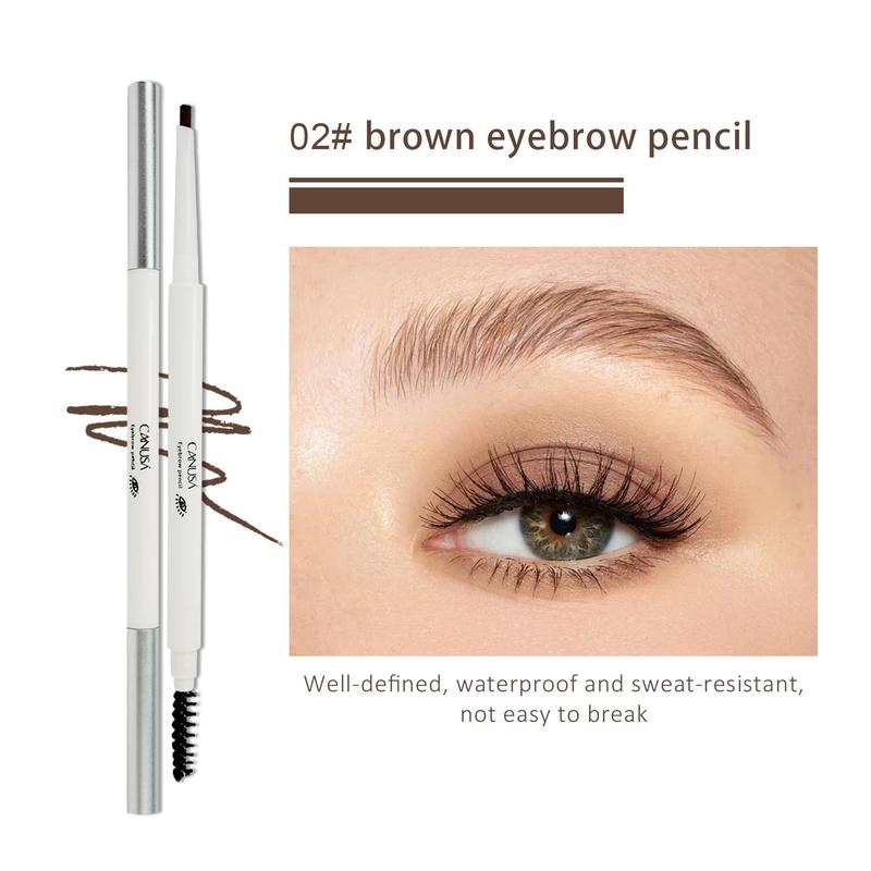 2-in-1 Long-lasting Eyebrow Pencil For Daily Makeup, 1 Count Brow Brush Makeup Tool, Effortlessly and Stays on All Day, Eye Makeup Products