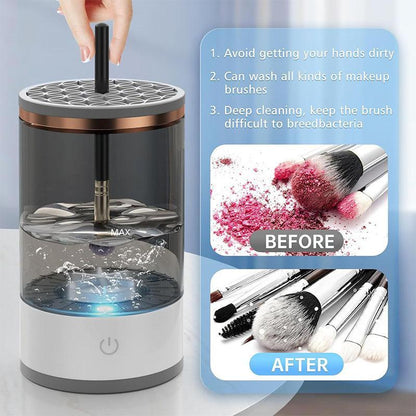 Electric Makeup Brush Cleaner, Automatic Rotation Makeup Brush Cleaner, 2024 Upgrade Makeup Brush Cleansing Machine for All Size Makeup Brush