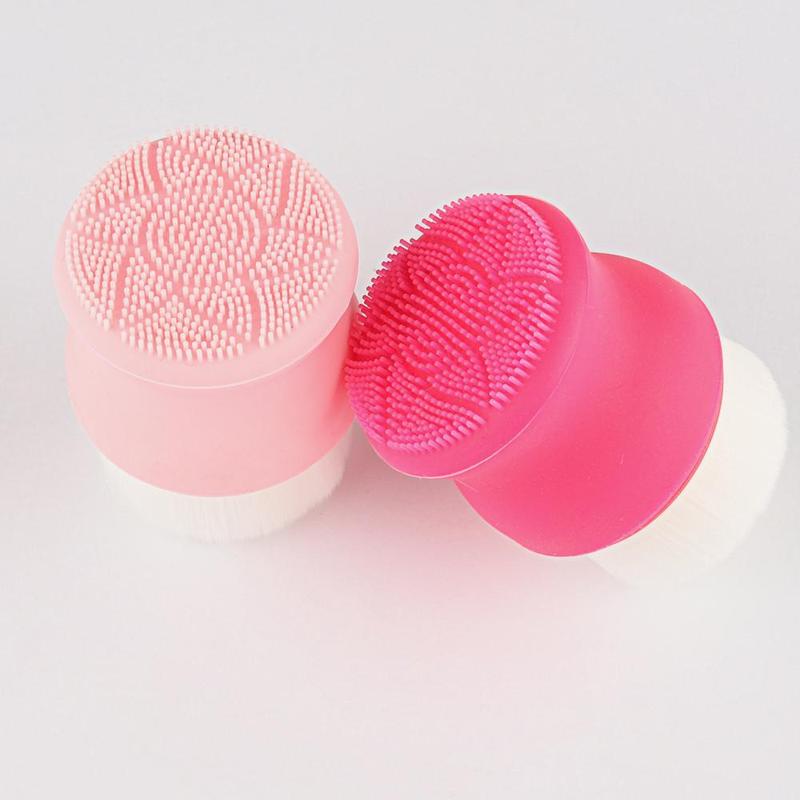 Manual Face Washing Brush (1 Piece), Double-sided Soft Bristle & Exfoliating Massage Face Scrubber, Makeup Skincare Tool For Deep Cleaning